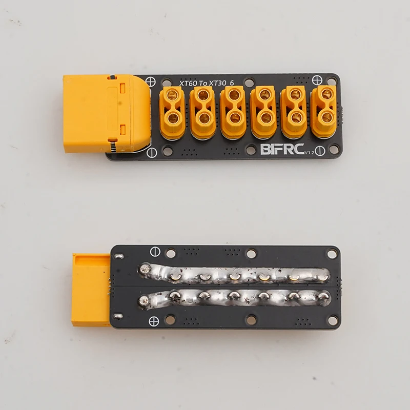 1PCS XT60 1-to-6 Power Distribution Board 6-Channel XT30/XT60 Outputs PDB Module for RC Aircraft/Robots/Electric Vehicles