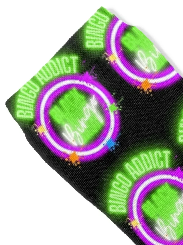 Bingo Addict Summer Blacklight Bingo Bash 2022 T-Shirt Socks hip hop fashionable Man Socks Women's