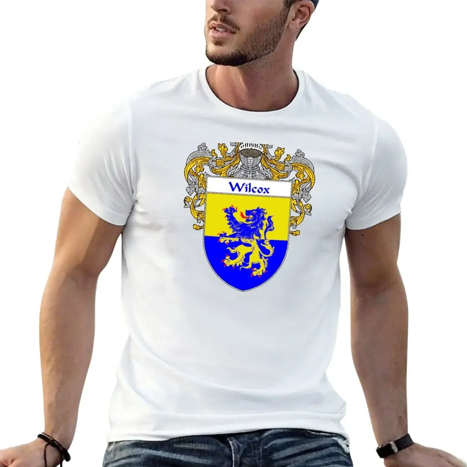 Wilcox Coat of Arms / Wilcox Family Crest T-Shirt blacks designer shirts vintage graphic tee t shirts for men pack