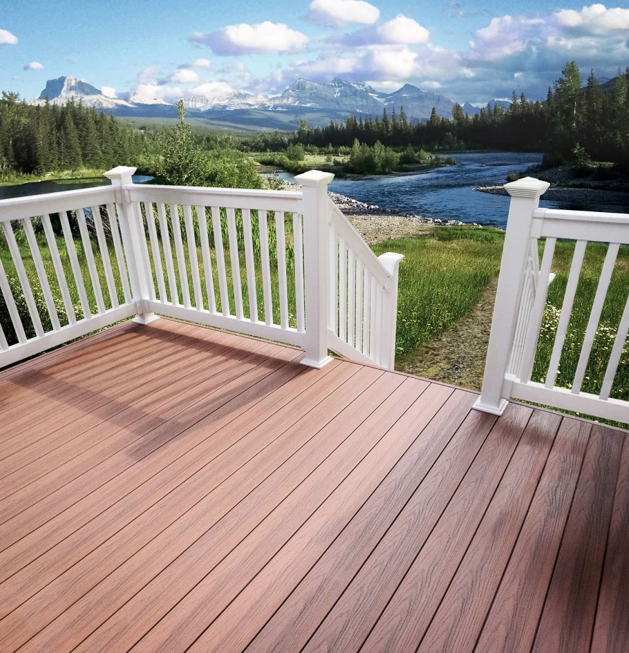 PVC البلاستيك درابزين الفينيل الشرفة درابزين الدرج / درابزين