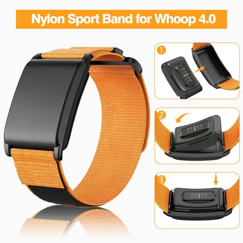 Cinturino in nylon compatibile con Whoop 4.0 Cinturino sportivo di ricambio morbido e regolabile traspirante per cinturino Whoop 4.0