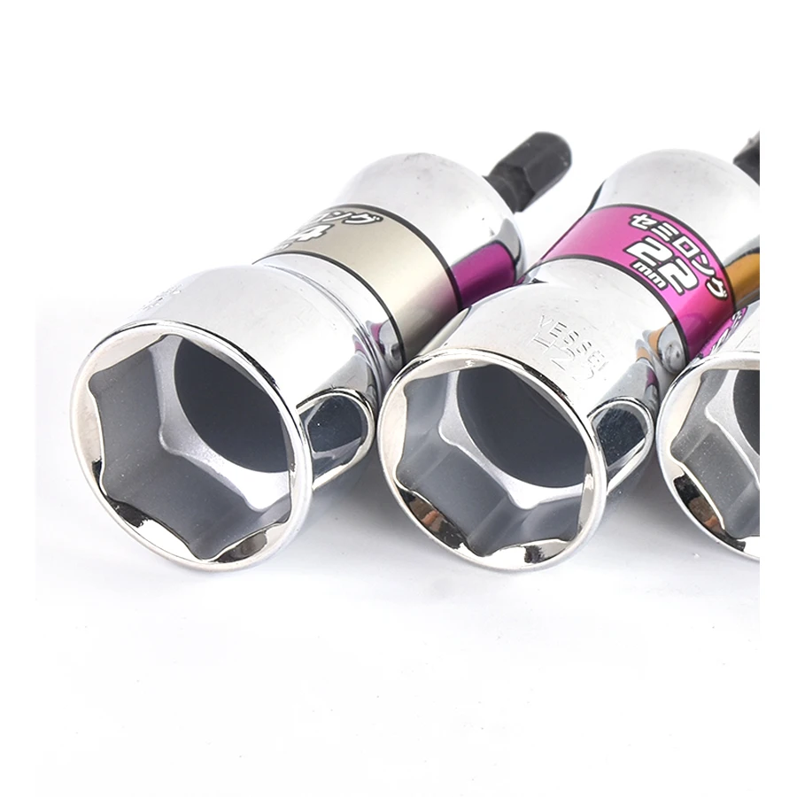 VESSEL Socket Wrench 1/4\'\' Hex Socket Nut Driver Drill Bit Adapter Electric Screwdriver Tool Accessories No.SL Series