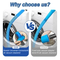 1 pièce Nettoyeur de conduit de sèche-linge amélioré : Accessoire de tuyau d'aspirateur, outil de nettoyage en profondeur adapté au débouchage des tuyaux et à la décontamination 5