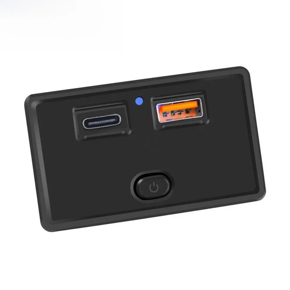 Dual USB \Charger \Socket \Power Outlet Panel With Switch 12V-24V Port Car Charger For Golf Cart Car Truck Interior Accessories - view 5
