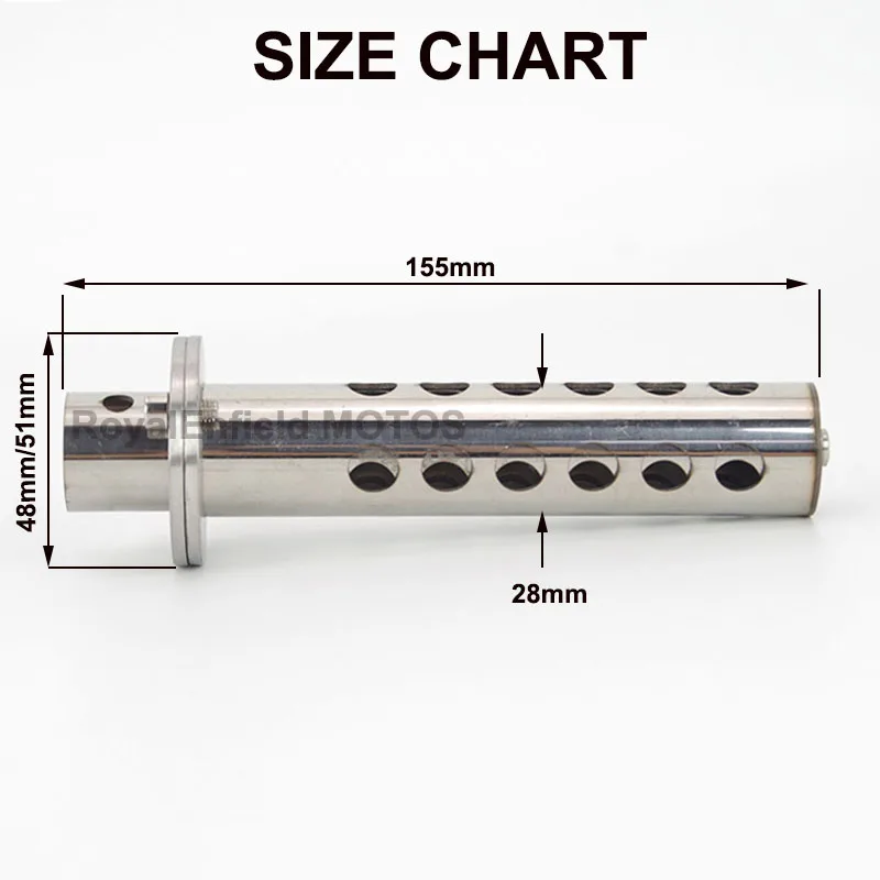 Universal 48MM/51MM Motorcycle Systems Motocross Adjustable Exhaust Pipe Muffler Silencer DB Killer Pipe Tip Racing