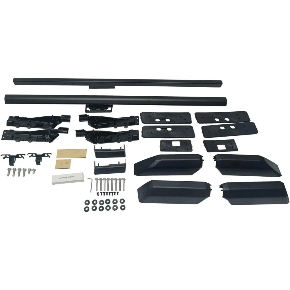 Fit For Toyota Land Cruiser Prad Armada 2010-2024 Carrier Aluminum Black Carrier 2PC Roof Rails +2PC Cross Bars