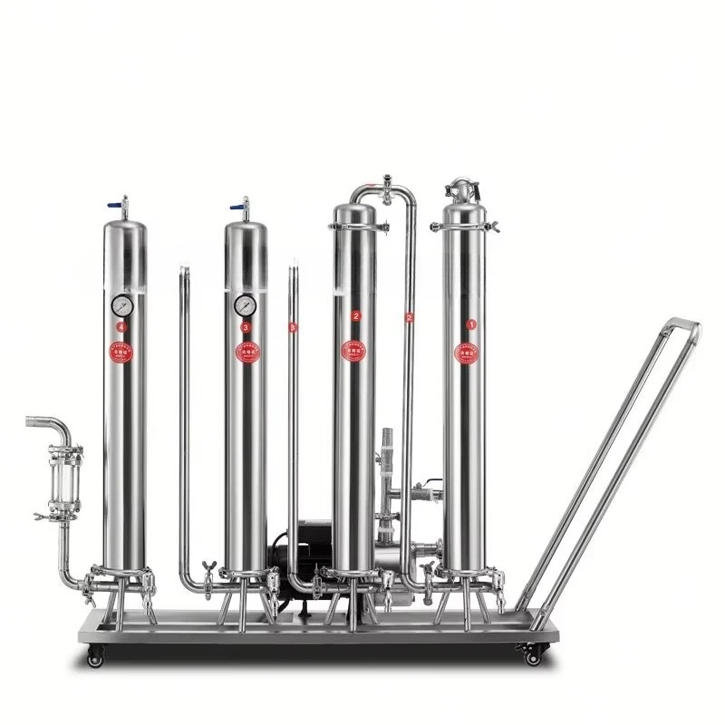 

Popular Stainless Steel Corn White Wine Filter Machine Home Use Steel Wine Filter Machine with Pump