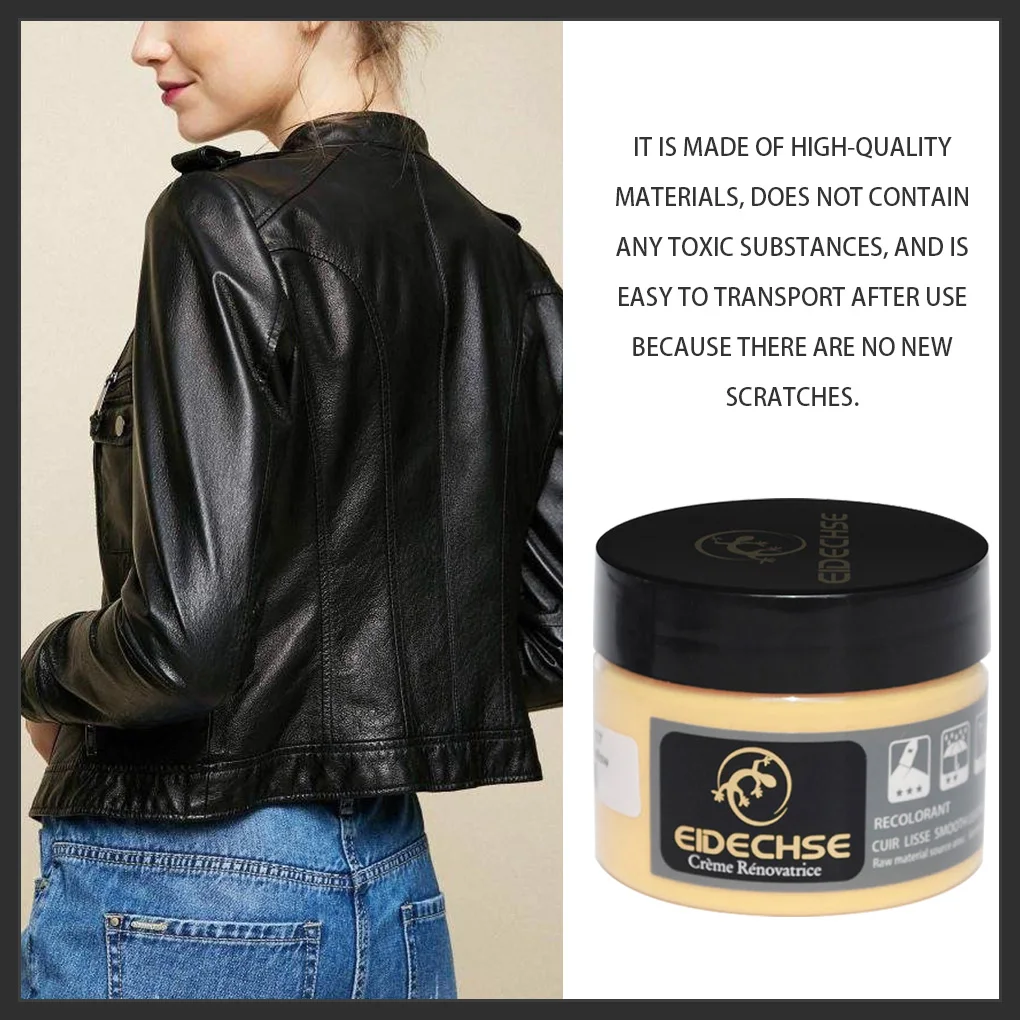 Leather Restore Cream 50ml Repair Gel Filler House Clothes Armchair Shoe Luggage Box Blanket Repairing Paste Beige