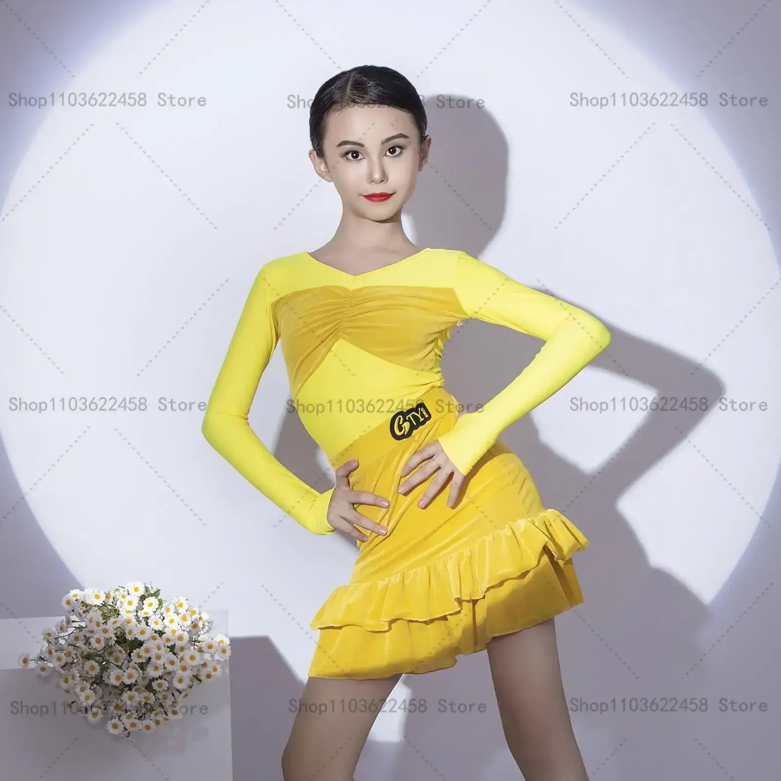 

Платье для латинских танцев для сальсы, танго, румбы, стандартные платья для соревнований по бальным танцам для девочек, детское платье для латинских танцев, ча-ча-самбы