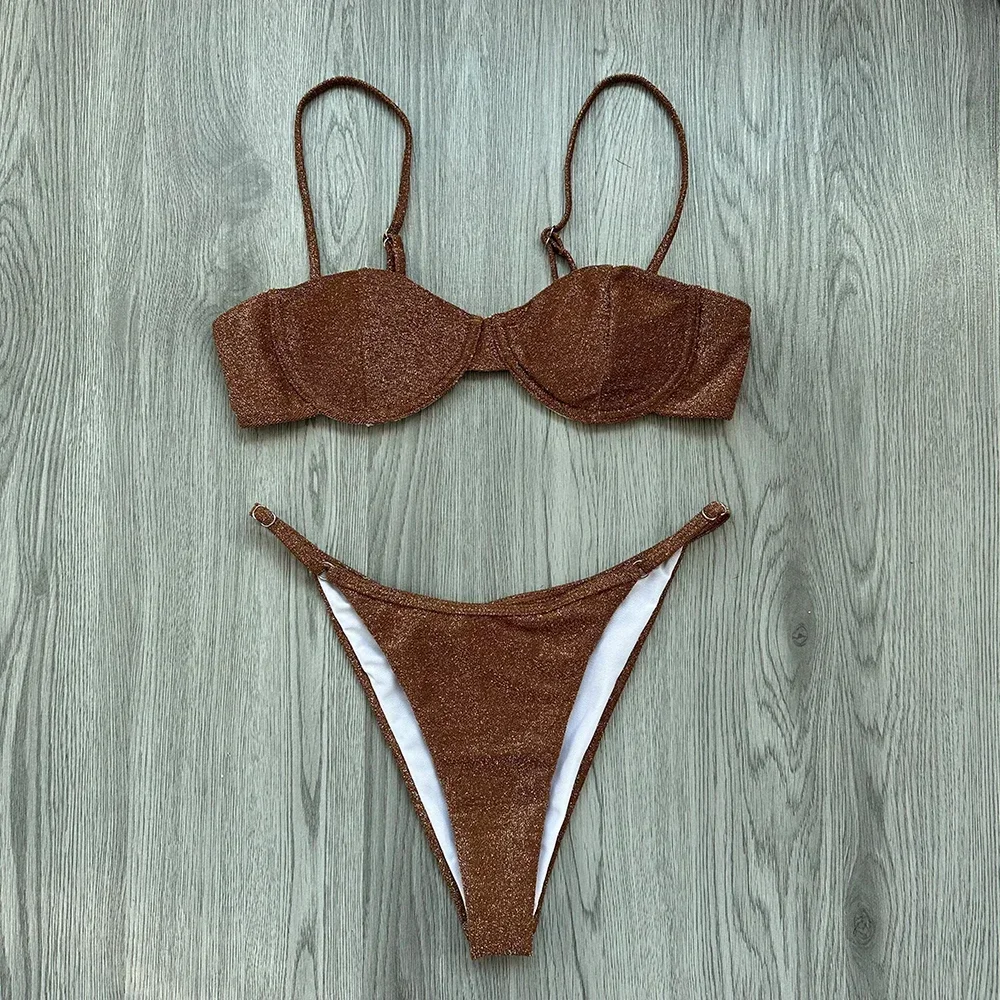 Push Up Bikini 2024 Costume da bagno donna sexy Costumi da bagno femminili Micro Bikini Set Costume da bagno Beachwear Patchwork Biquini brasiliano