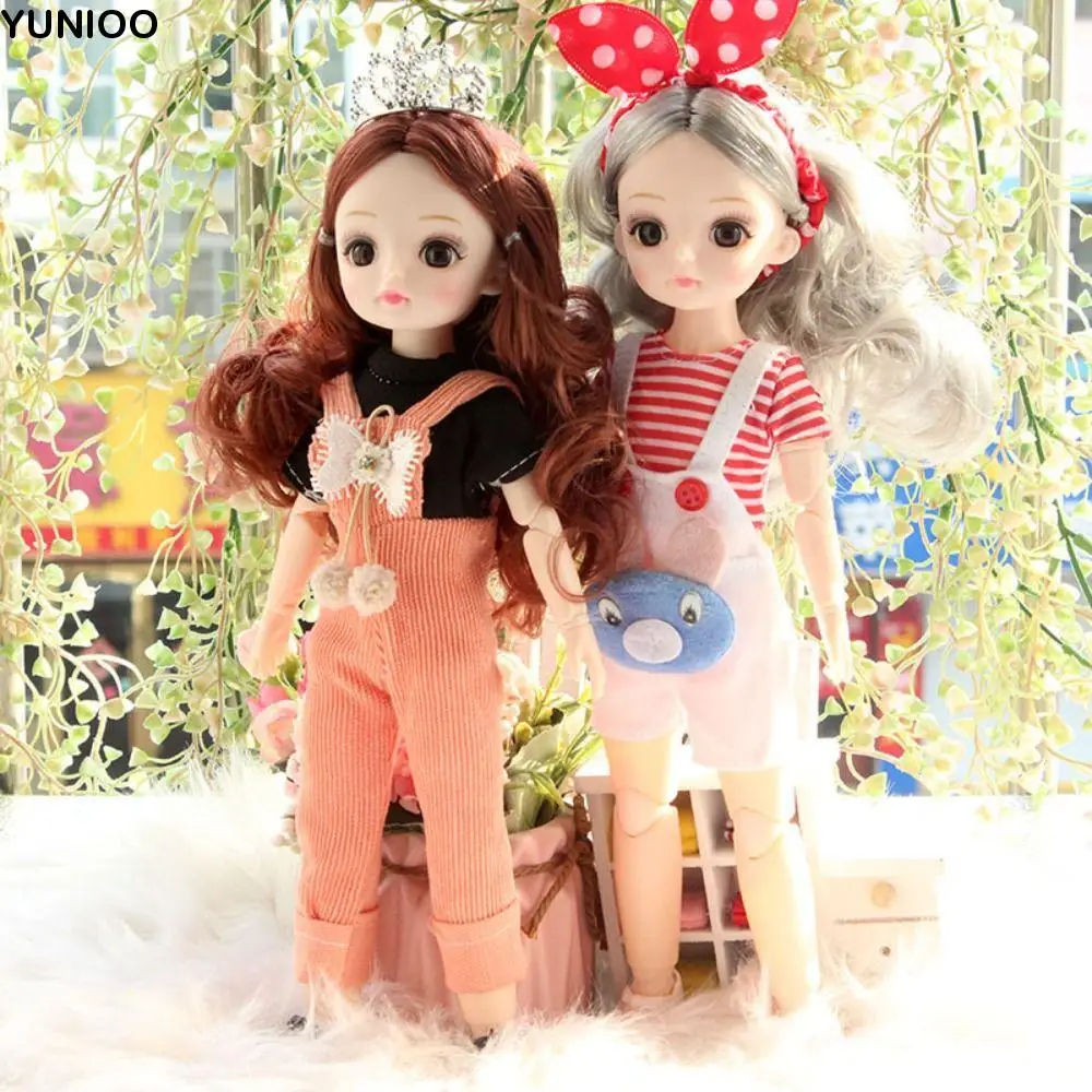 

DIY Toy Spherical Joint 30cm Anime Bjd Doll Dress Up 3D Eyes 1/6 Bjd Dolls with Clothes Cute Hinged Doll Kids Toy