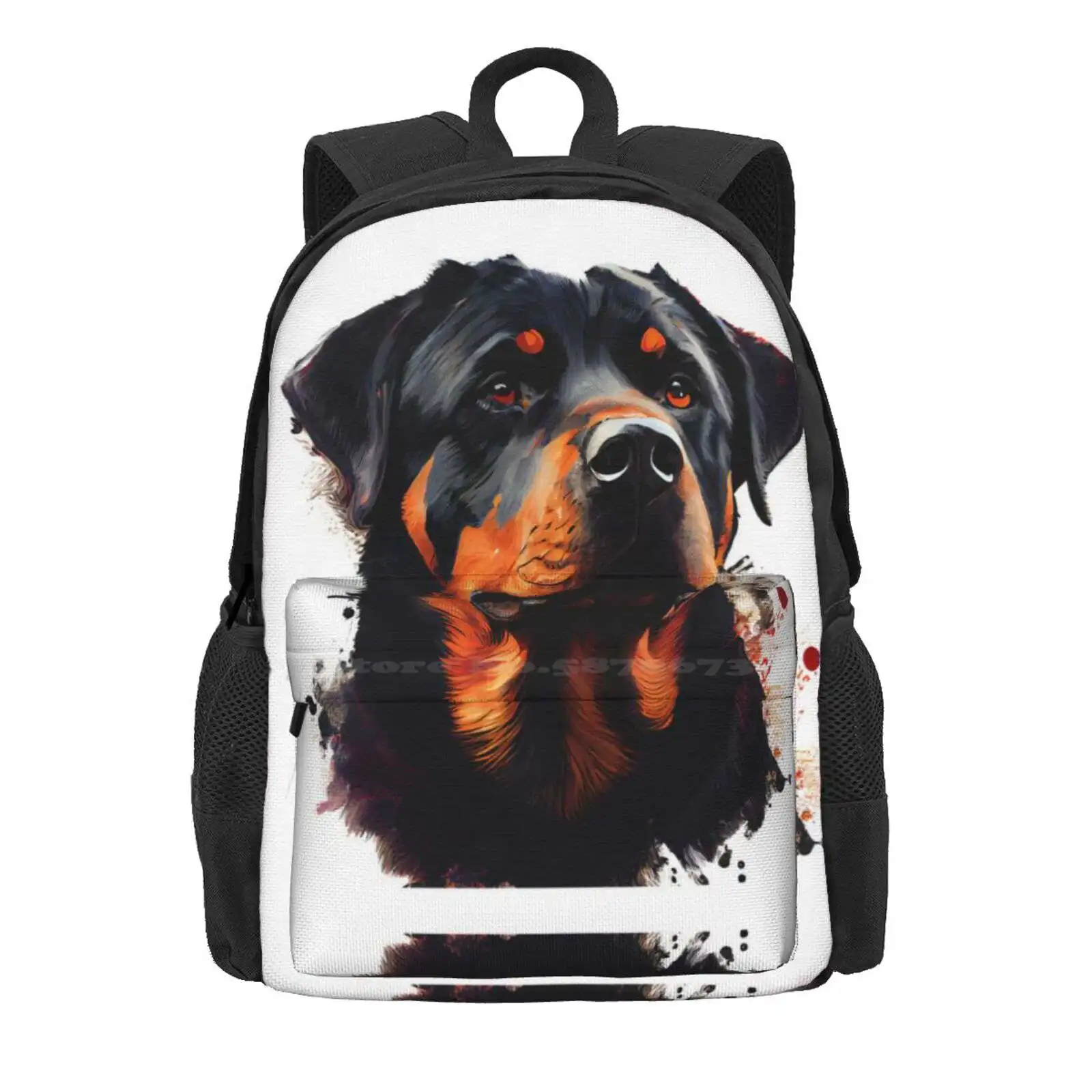 Rottweiler Hot Sale Schoolbag Backpack Fashion Bags Rottweiler Mom Rottweiler Art Rottweiler Christmas Rottweiler Puppy