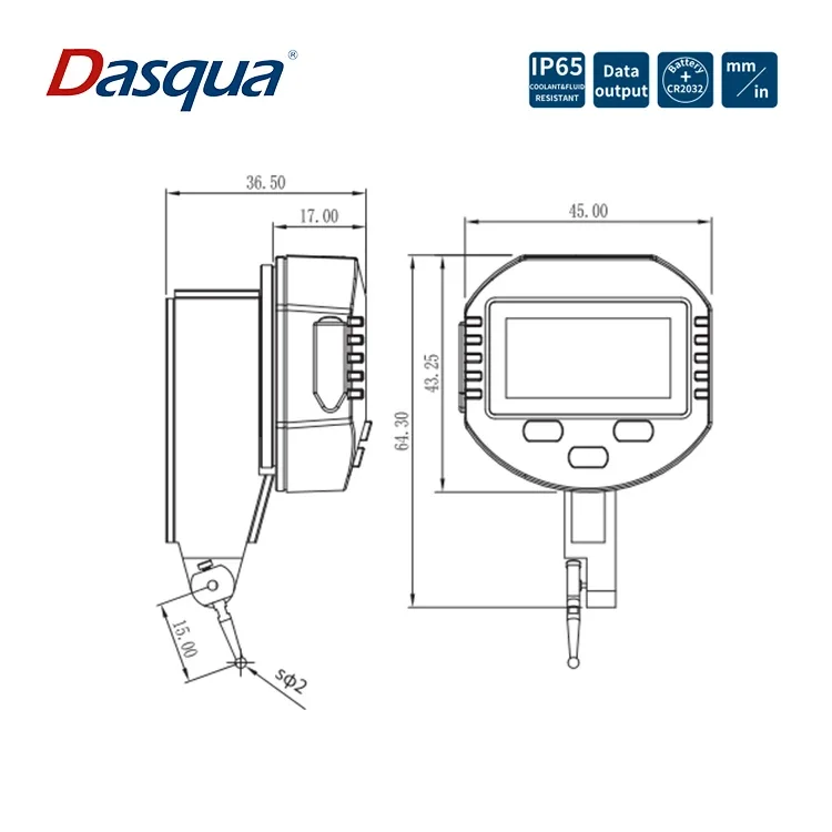 IP65 Water Proof Digital Test Indicator Inductive Measurement System