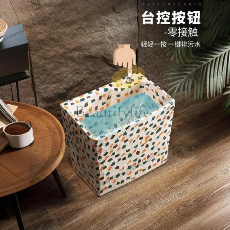 Large capacity rectangular outdoor courtyard ceramic mop washing mop pool