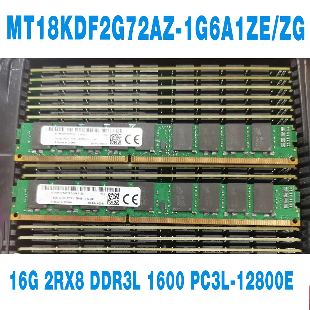 1PCS 16GB 16G RAM 2RX8 DDR3L 1600 PC3L-12800E Half U For MT Server Memory MT18KDF2G72AZ-1G6A1ZE/ZG