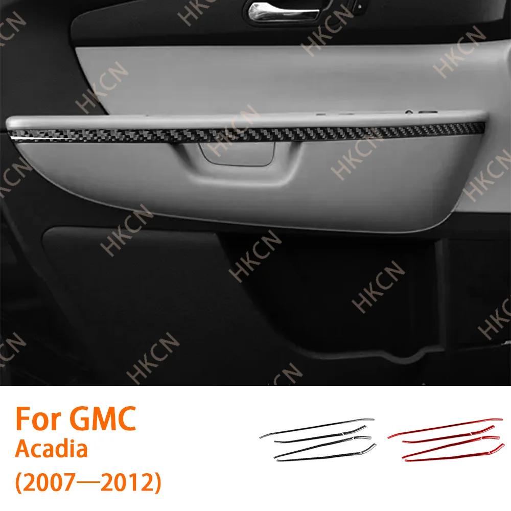 

For GMC Acadia 2007—2012 Carbon Fiber Inner Door Decorative Strip Car Accessories Interior Cover Trim Sticker Modification