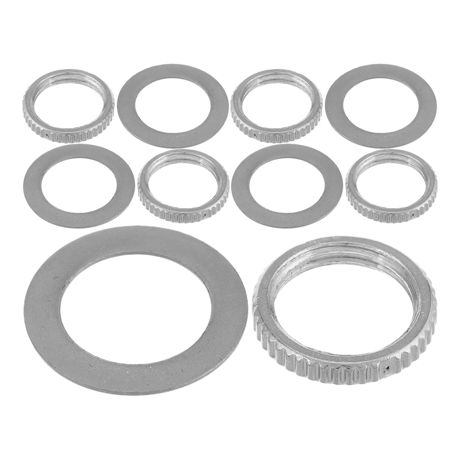 10Pcs Bass Guitar Toggle Switch Nuts Washers 12Mm Gold Plated Heavy Duty Stable Connection for Performance Recording Practice
