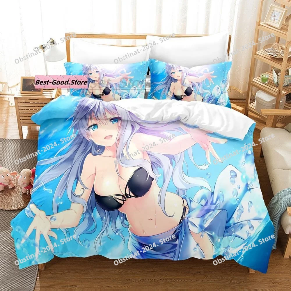 

Bikini Anime Beauty Bedding Set Single Twin Full Queen King Size Bed Set Aldult Kid Bedroom Duvetcover Sets Europe And America