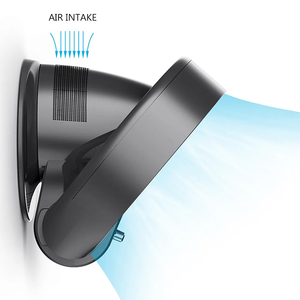 Leafless พัดลมเงียบในครัวเรือนพัดลมติดผนังเขย่าหัว Air Convection Fanless พัดลมติดผนัง 220V 26W