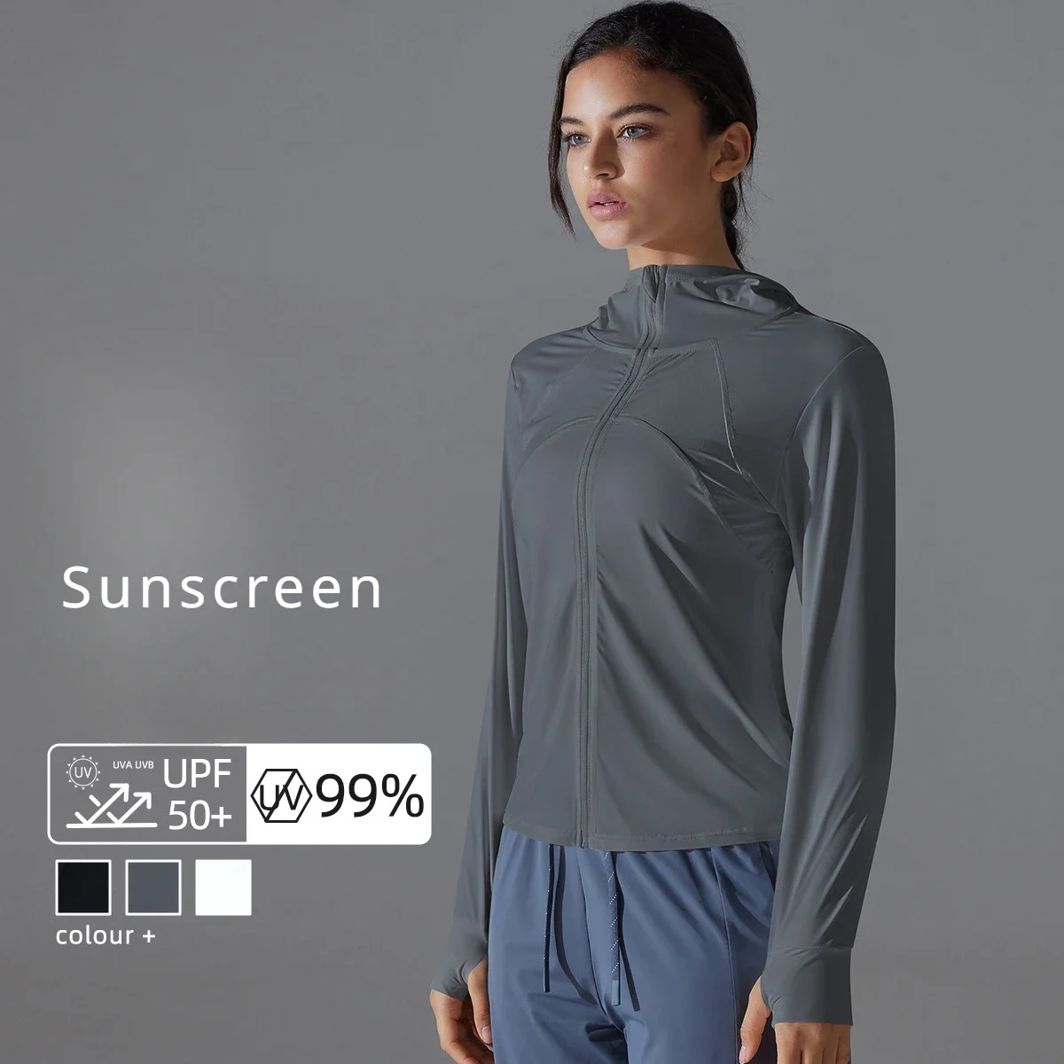 

UPF50+ Sunscreen Clothing Summer Anti-ultraviolet Ice Silk Cool Feeling UV Protective Clothing Camping Windbreak Outdoor Jacket