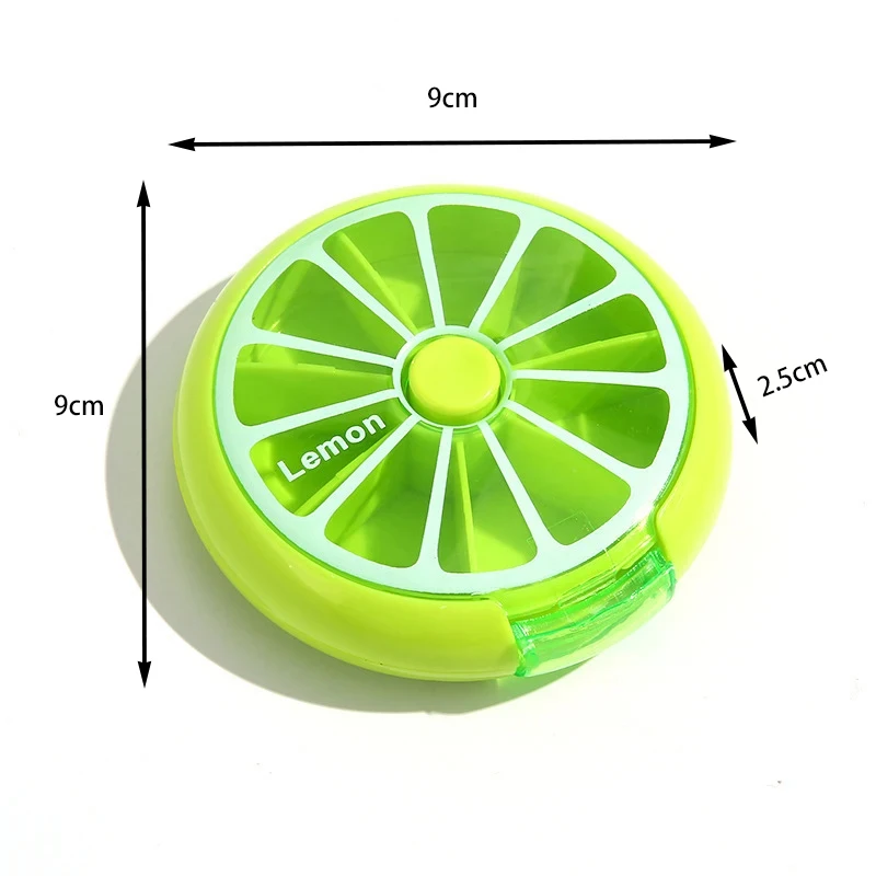 1pc Seven Grid round Box Sealed Medicine Packaging Box, One Week Medicine Storage Box, Carry Small Medicine Box with You