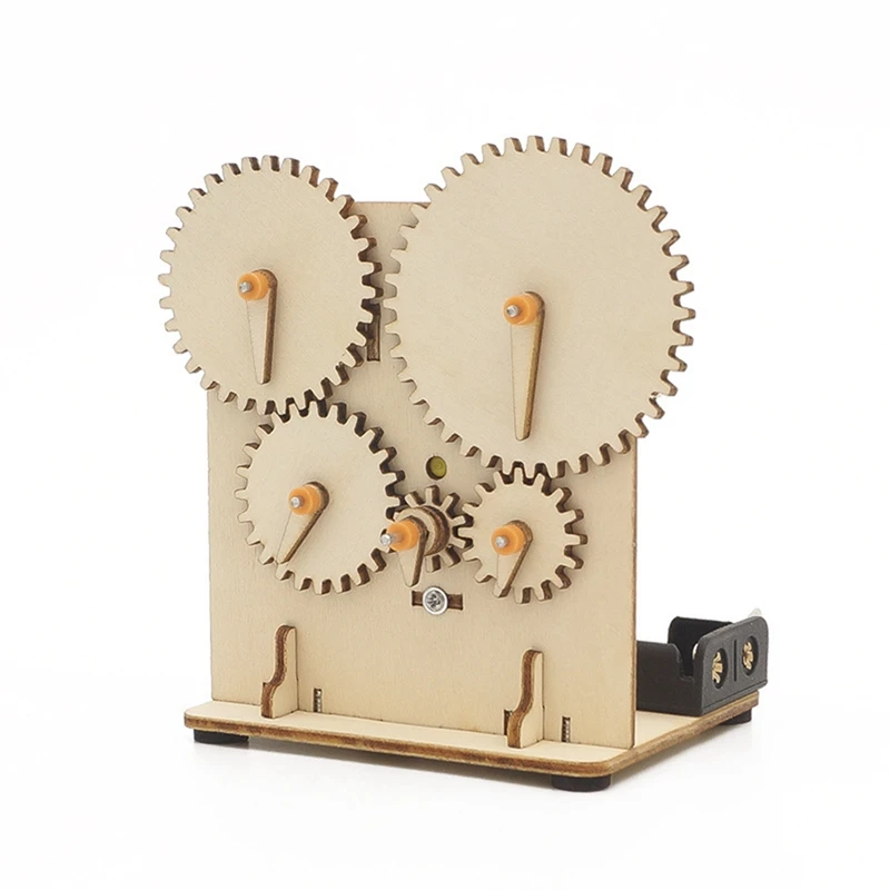 

DIY Wooden Electric Gear Wheel Science Experiment Technology Puzzle Kit Learning Educational Material As Shown For Children