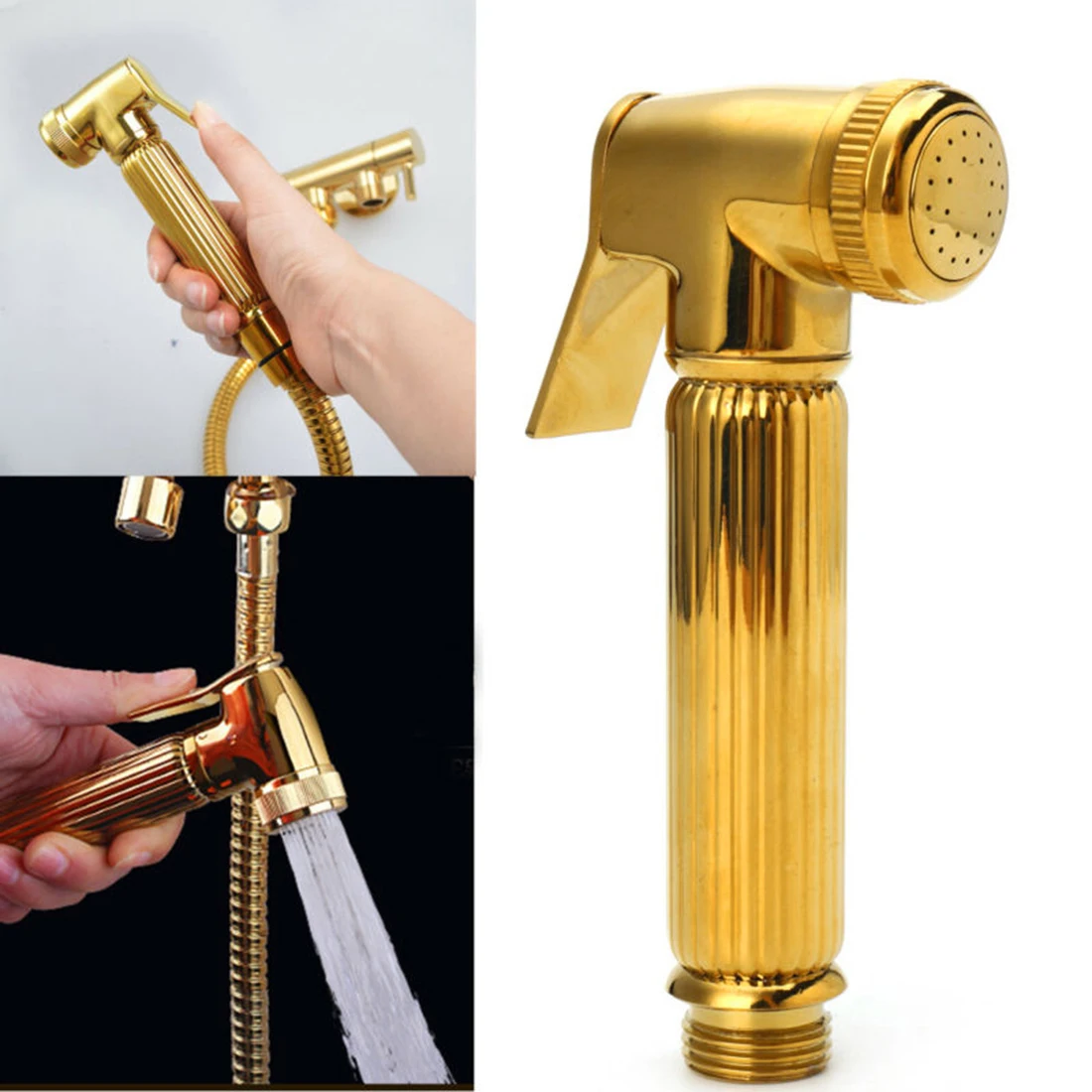 

2020 Hot New Sale Shower Head Bathroom Brass Toilet 130mm Attachments Bath G1/2 Hand held Handheld Home Sprayer