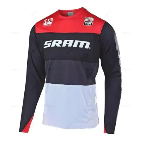 New Sram Enduro Wear Motocross Jersey Moto Motorcycle Mountain Bike BMX DH T-Shirt Clothes Maillot Ciclismo Downhill MTB Jerseys