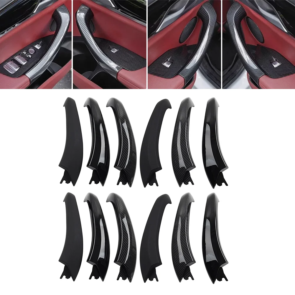 4Pcs Inner Interior Door Pull Handle Outer Covers For BMW X3 G01 F97(M) 2018-2021 For BMW X4 G02 F98(M) 2019-2021