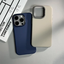 Ultra Thin Luxury Retro Matte Hard PC Case For iPhone 17 Pro Max Air 16 15 14 13 12 Shockproof Slim Silky Skin Solid Back Cover