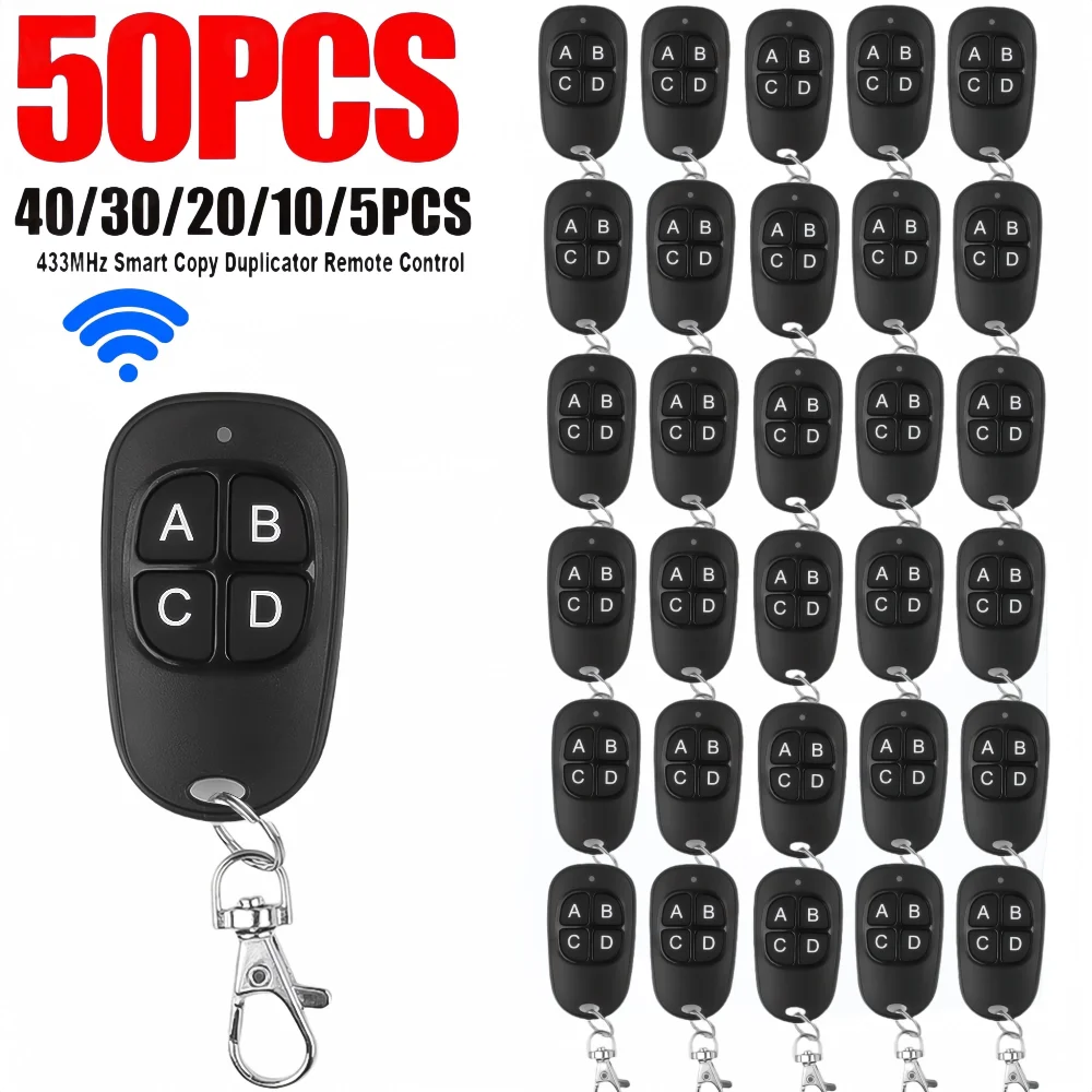 433 Mhz RF Copy Remote Control Key 433.92mhz 4CH Transmitter Duplicated Cloning Code Car Key Fob Electric Garage Door Opener