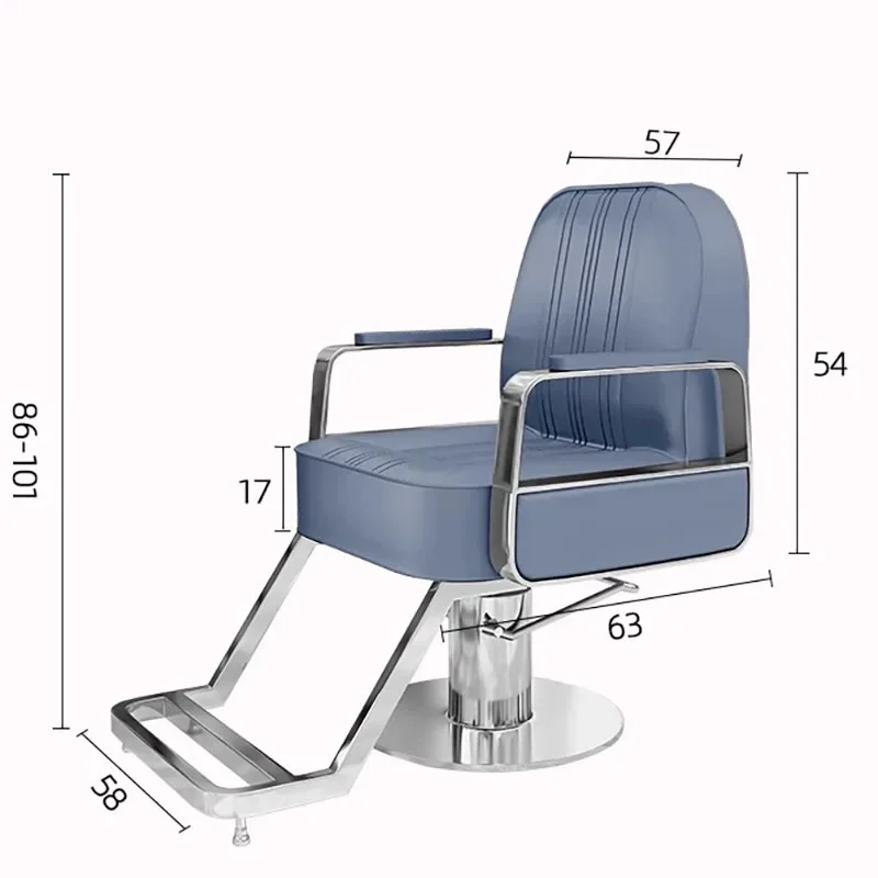 Скандинавский итальянский парикмахерский стул из нержавеющей стали