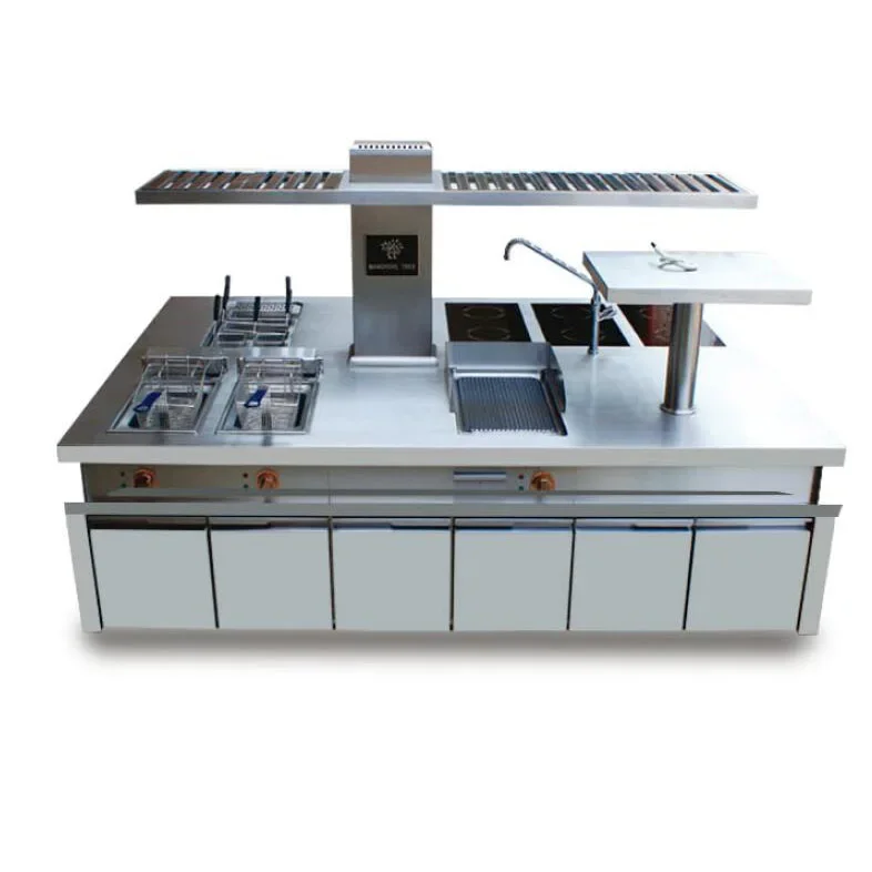 Commercial heavy duty industrial kitchen cooking island for hotel open kitchens