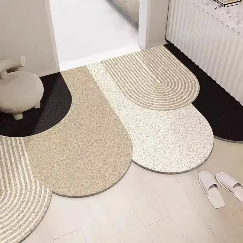 High-end Silk Loop Entrance Door Mat, Anti-slip Wear-resistant Foot Rug, Easy Clean Decorative Floor Mat for Home Entryway