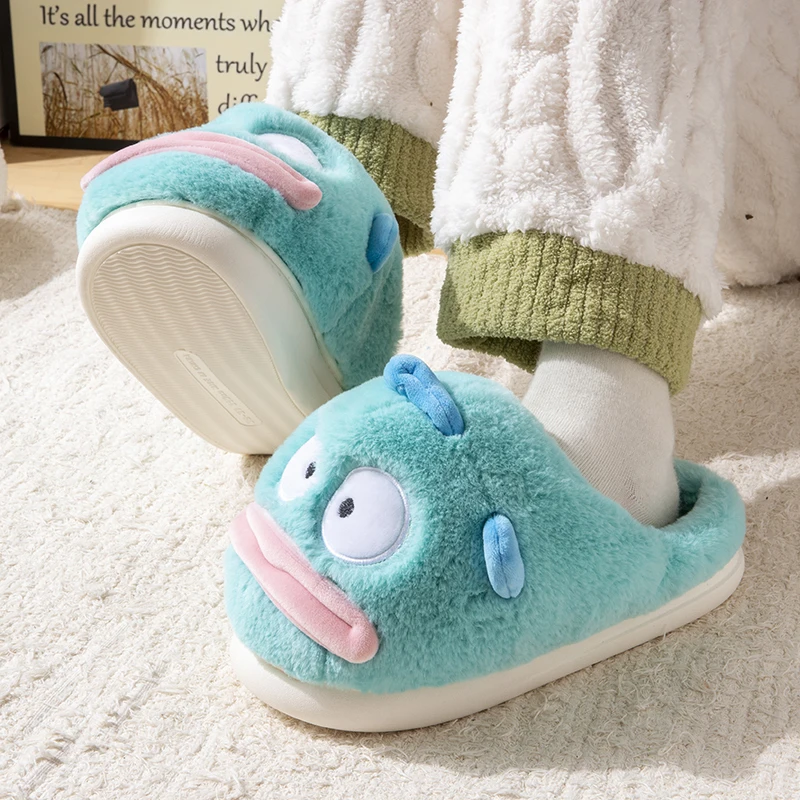 2024 New Clown Fish Cotton Home Slippers Female Autumn/Winter Cartoon Personality Indoor Home Student Dormitory Home Slippers