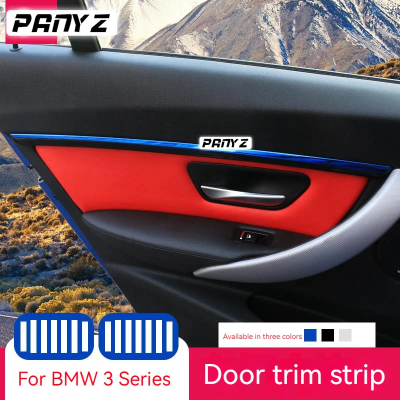 For BMW 3-series F30 316i 320i door interior trim protection strip interior door plate trim cover armrest chrome Mouldings