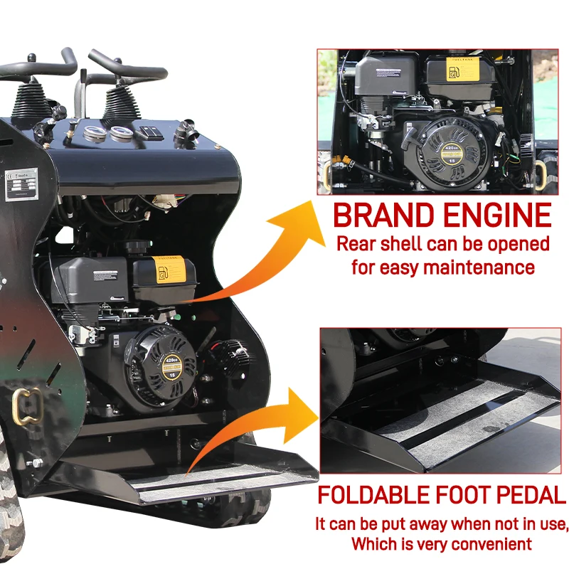 Mini Tracked Skid Steer Loader with Bucket EPA 13.5HP Engine USA Stock for Farm Construction Snow Removal