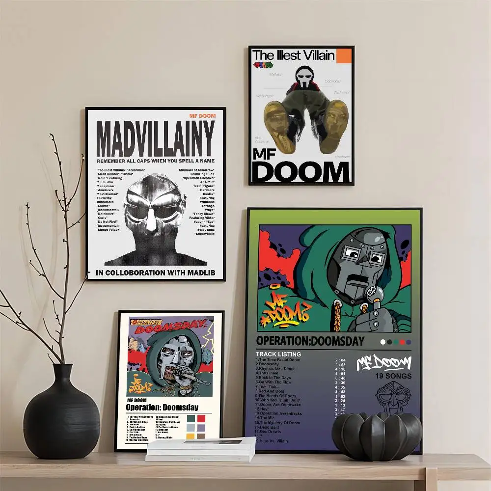 MF Doom Comic Album Self-adhesive Art Poster Whitepaper Prints Posters Artwork Aesthetic Art Wall Painting