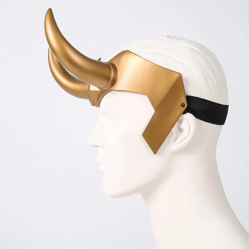 AA wat 라그나로크 로키 헬멧 뿔 라텍스 크라운 마스크 할로윈 코스프레 의상 성인 남성 여성을위한 Anime2025 New