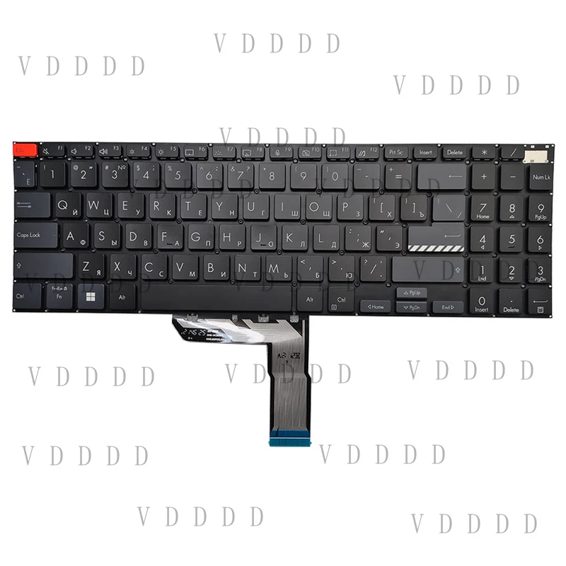 L... Laptop Keyboard for ASUS Vivobook 15Pro M3500 M3500Q M350 Russian Backlight New