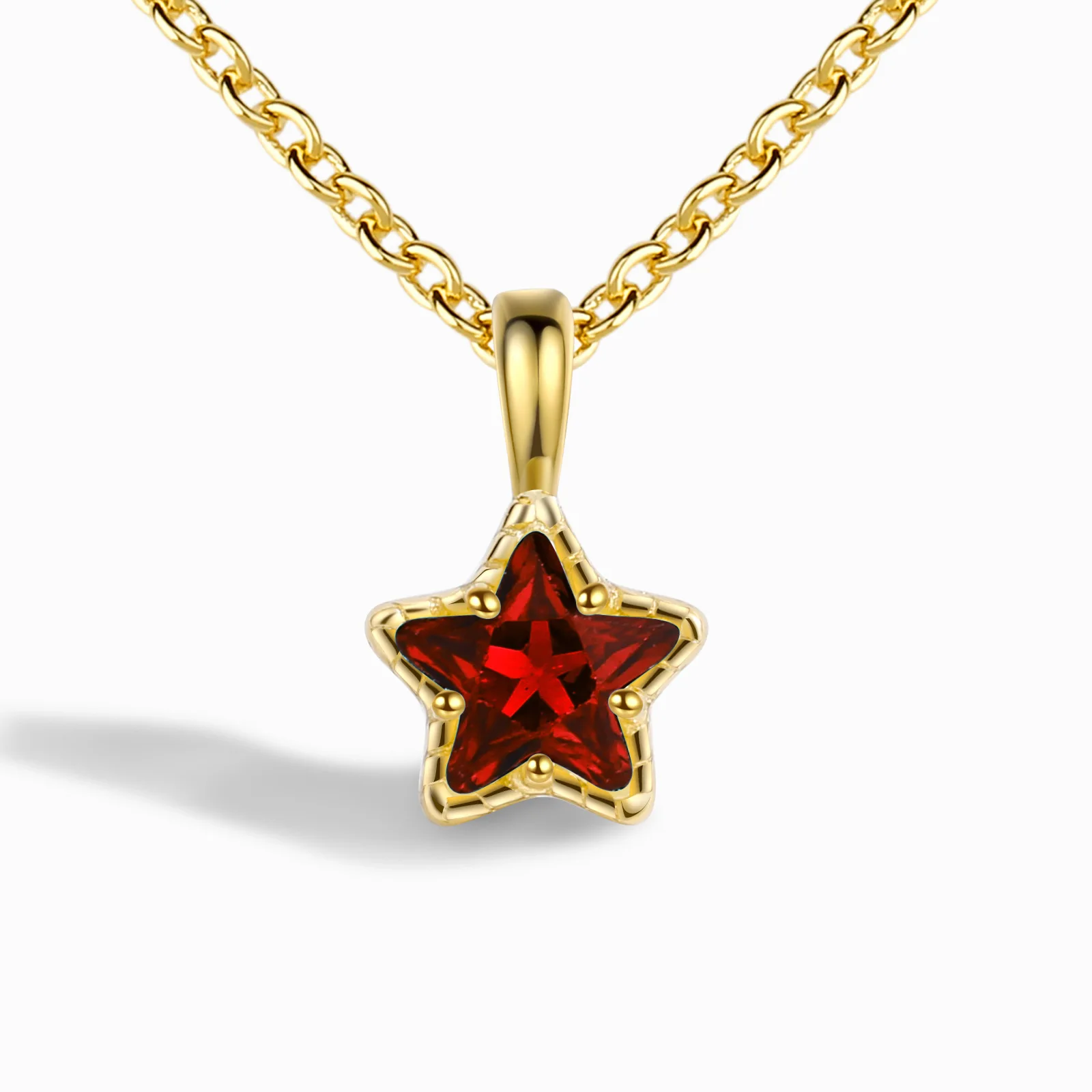 Colgante de Estrella de Plata de Ley S925, collar francés Regular, circonita Multicolor, 2023