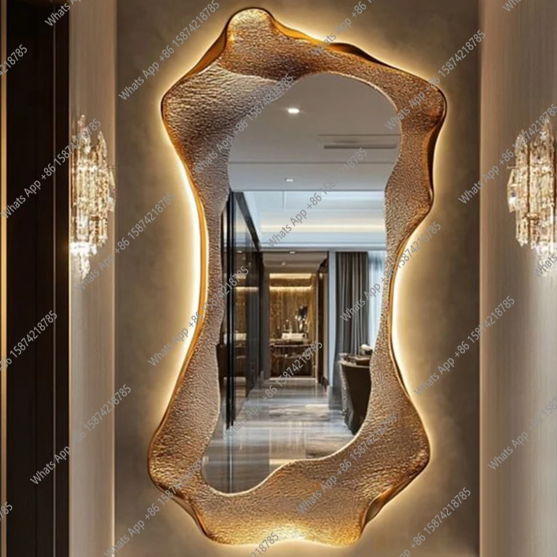 Artistic  mirror designer  wall hanging irregular shape fitting mirror creative special-shaped mirror