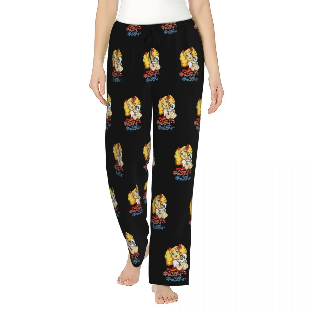 Custom Candy Candy Pajama Pants Women Japanese Manga Works Lounge Sleep Stretch Sleepwear Bottoms with Pockets