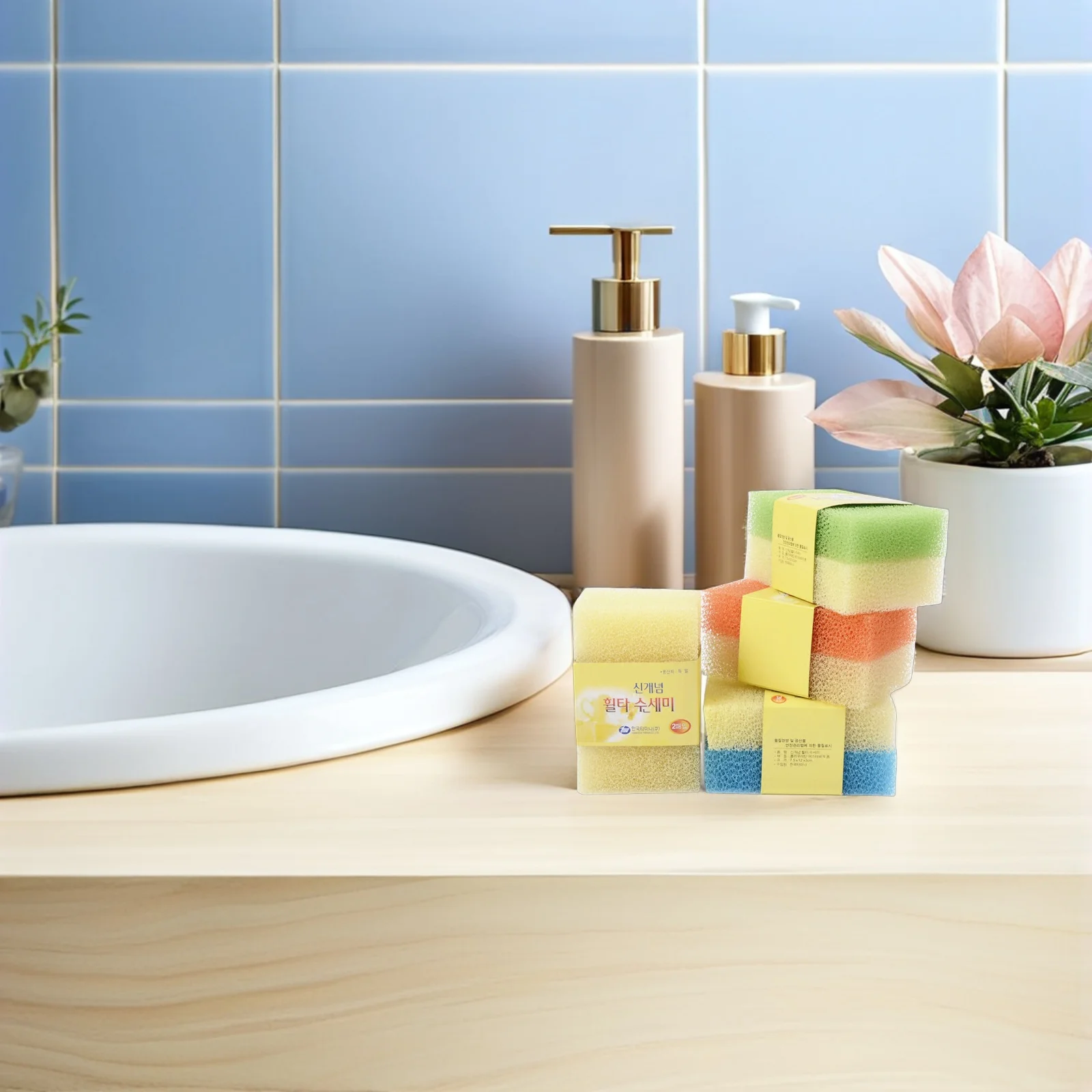 

Dishwasher Scrub Cleaning Sponge Pad for Tableware Kitchen Multi Purpose Durable Foam Non Scratch Scouring Pad