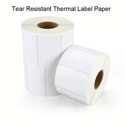 Tear Resistance Small Tube Core Four-proof Thermal Label Roll 40x30 30x20 50x30 75x50mm Barcode Printing Paper White Sticker