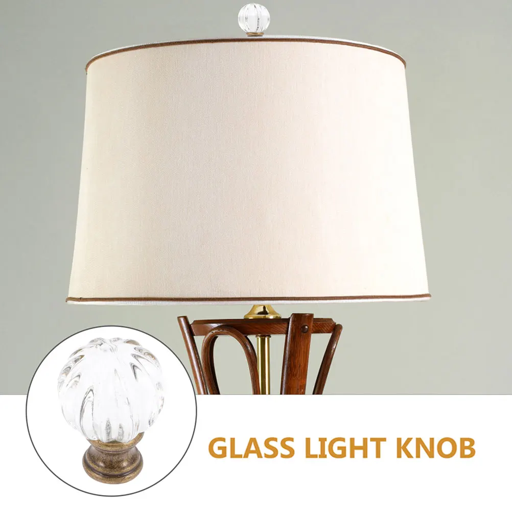 

2Pcs Creative Design Lamp Finial Unique Shape Metal Glass Caps for Table Floor Lamps Decor Lamp Finials Light Screw Caps