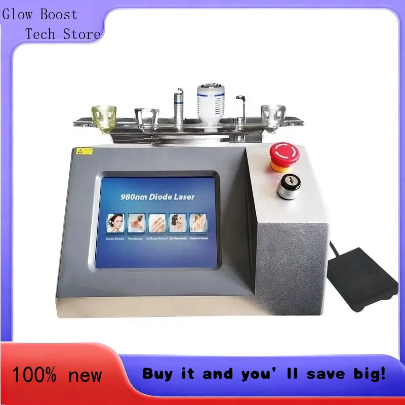 

Glow Portable 6 in 1 980 nm Diode Laser Skin Fungal Vascular Vein Removal Nail Fungus Removal