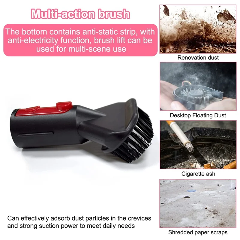 Spazzola antipolvere senza residui, Set di accessori per aspirapolvere, spazzola antipolvere per accessori Dyson V7/V8/V10/V11/V12/V15