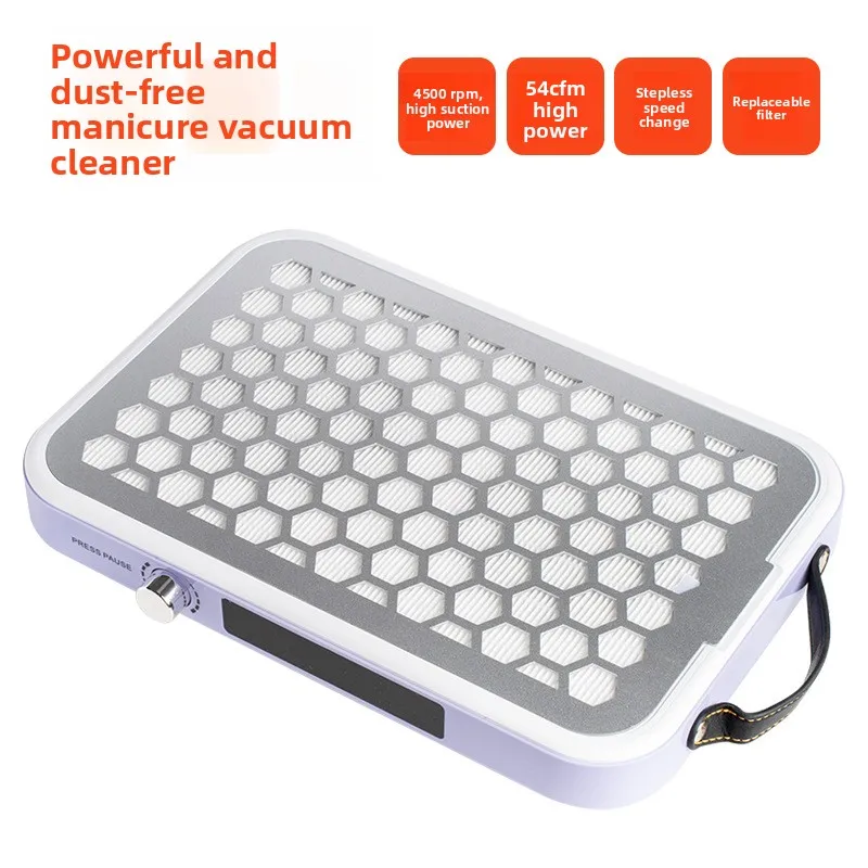 Brushless Dual Turbo Nail Dust Collector Low Noise High Power Nail Vacuum Cleaner Nail Polishing Dust Collector Tools