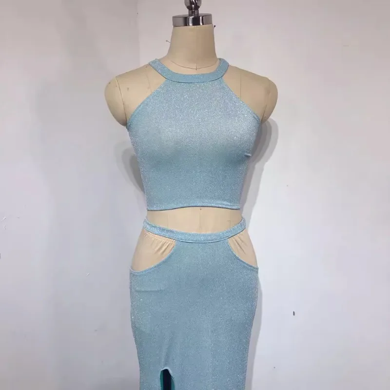 Customized Belly Dance Costumes 2025 New Beginners Sparkling Silk Top and Split Skirt Set Belly Dancing Clothes